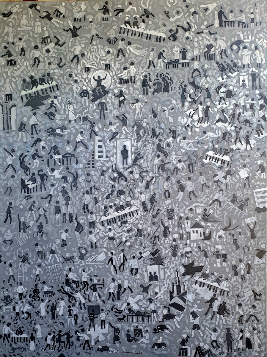 Сумерки. Холст, акрил. 200х150.2024.