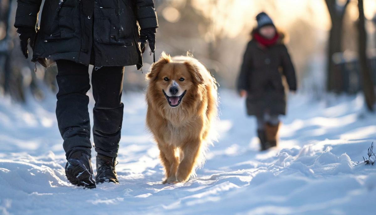 Регулярные прогулки на свежем воздухе помогут поддерживать активность и здоровье вашего питомца зимой.