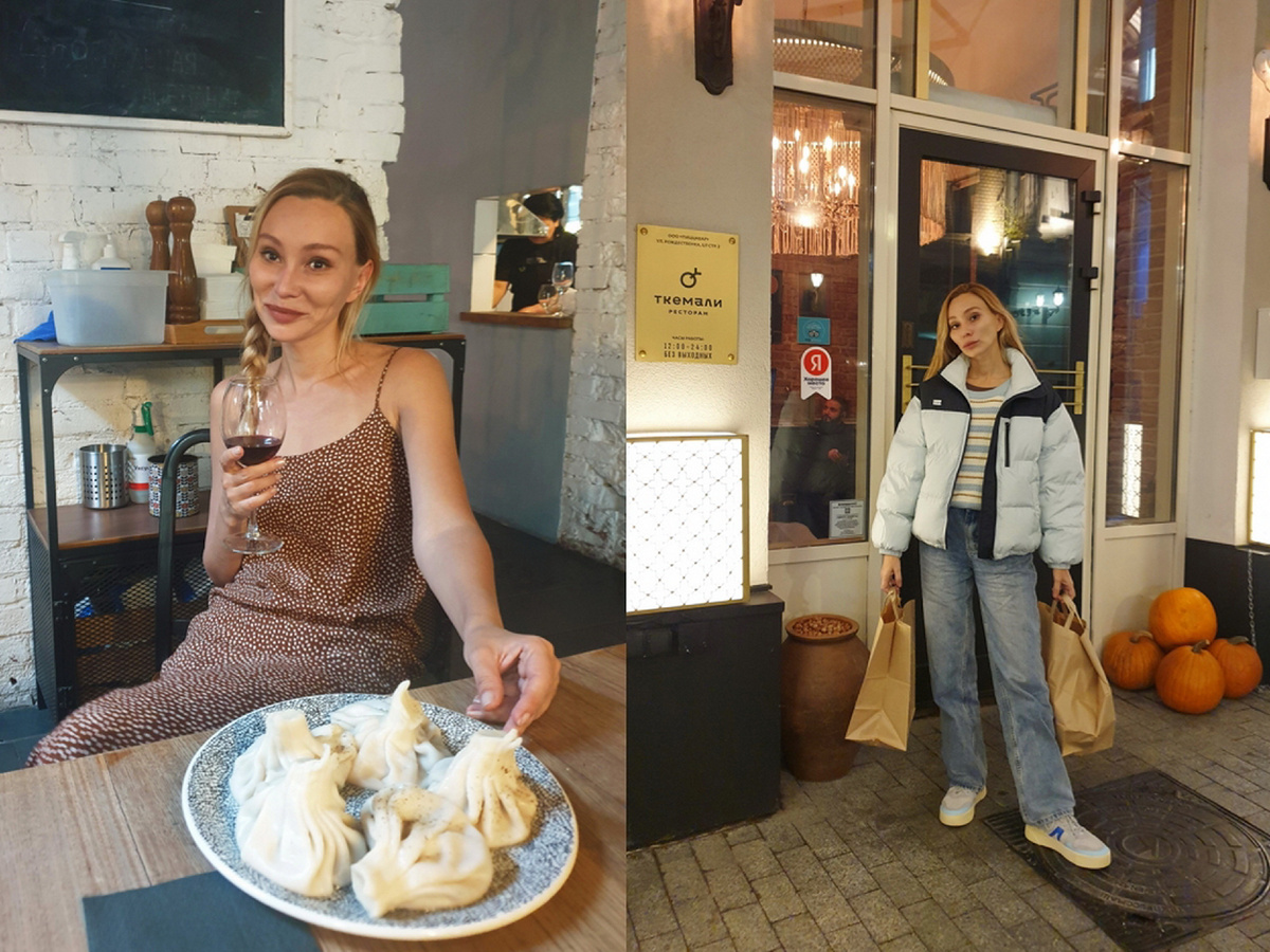 На фото "Хинкали Пойнт" и "Ткемали". Там с хинкали всё в порядке :)