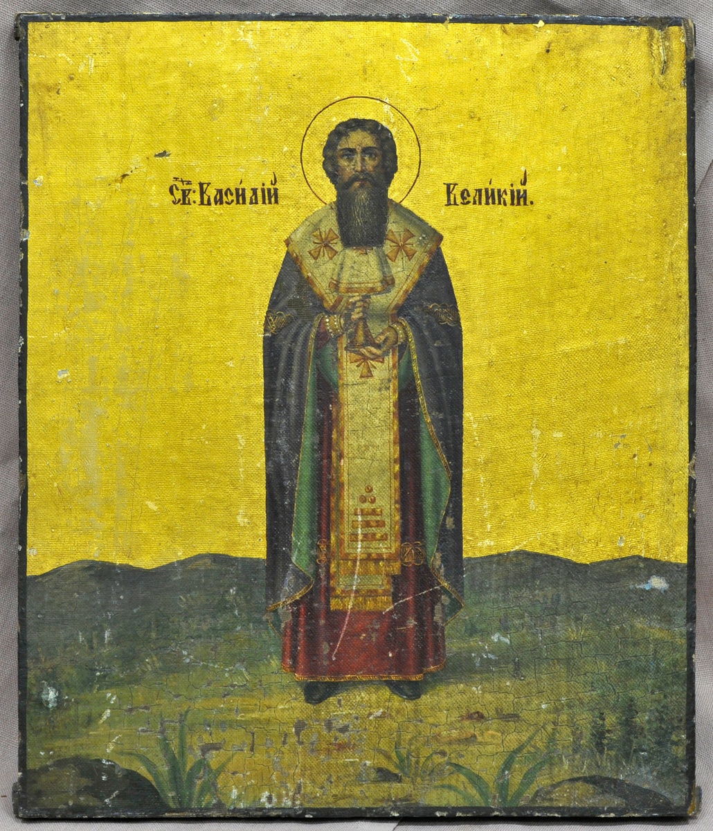 Икона «Святитель Василий Великий». Нижний Тагил. XIX в.