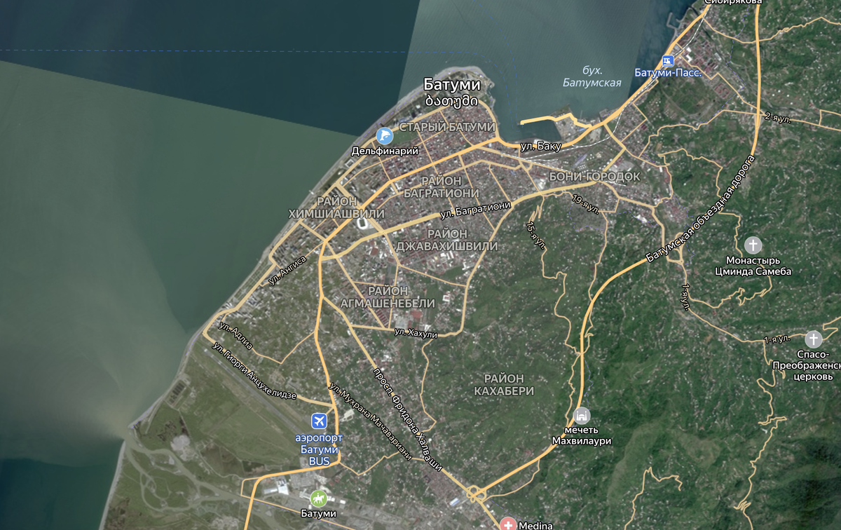 Батуми на карте