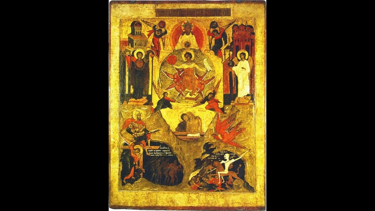  четырахчасная икона кремля с тибатктми зеркалами(передачками сообщений) и символом шаиболы тибета скилет на льве 