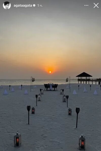    Агата Муцениеце показала, где проходило ее свидание с Дрангой, фото: соцсети