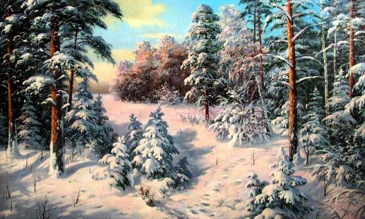 Художник Шильдер Андрей Николаевич "зимний лес" Взято в свободном доступе Яндекс.