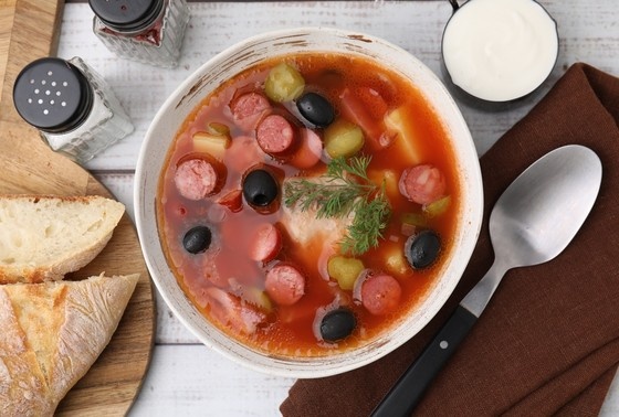    Солянка с колбасой, пошаговый рецепт с фото