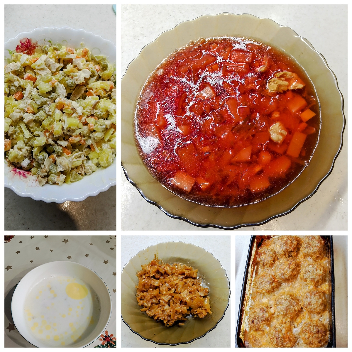 Меню на ужин и выходные