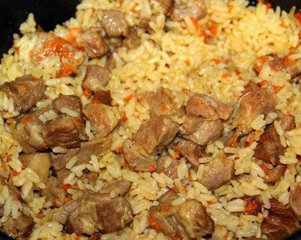 Плова со свининой в мультиварке