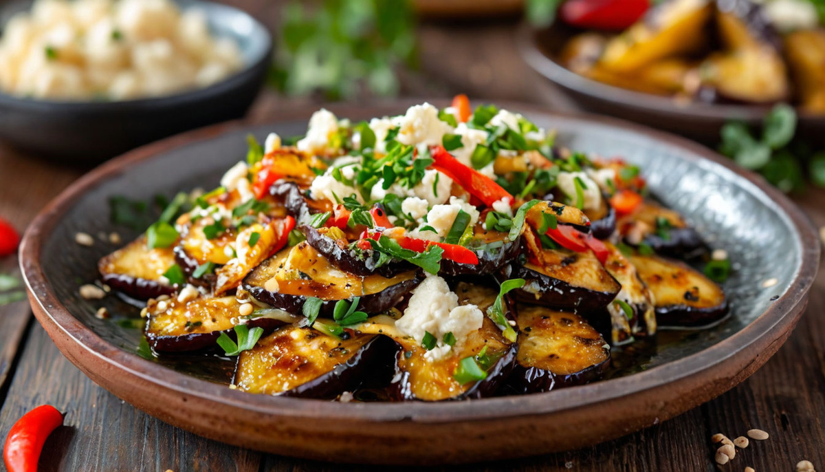 Маринованные баклажаны с остро-сырным шармом