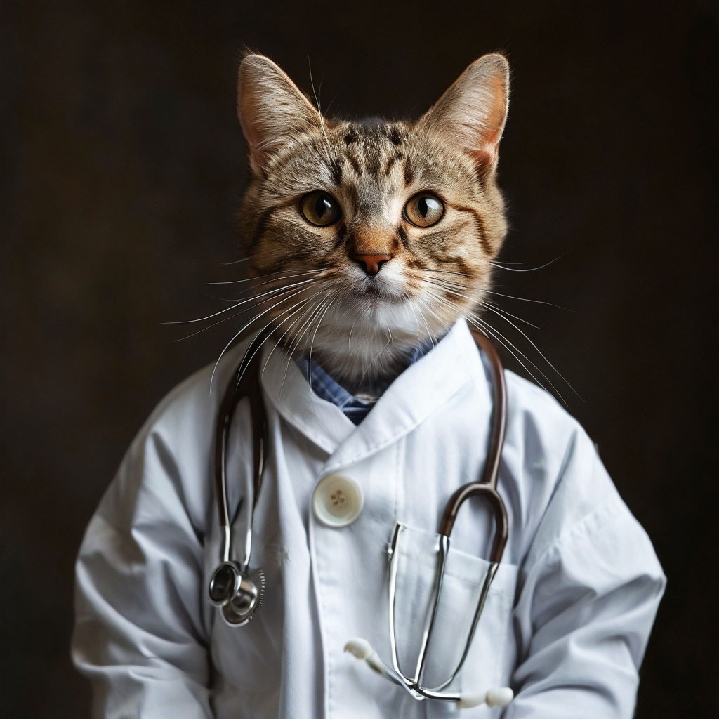 Фельдшер в форме кота или кот в форме фельдшера