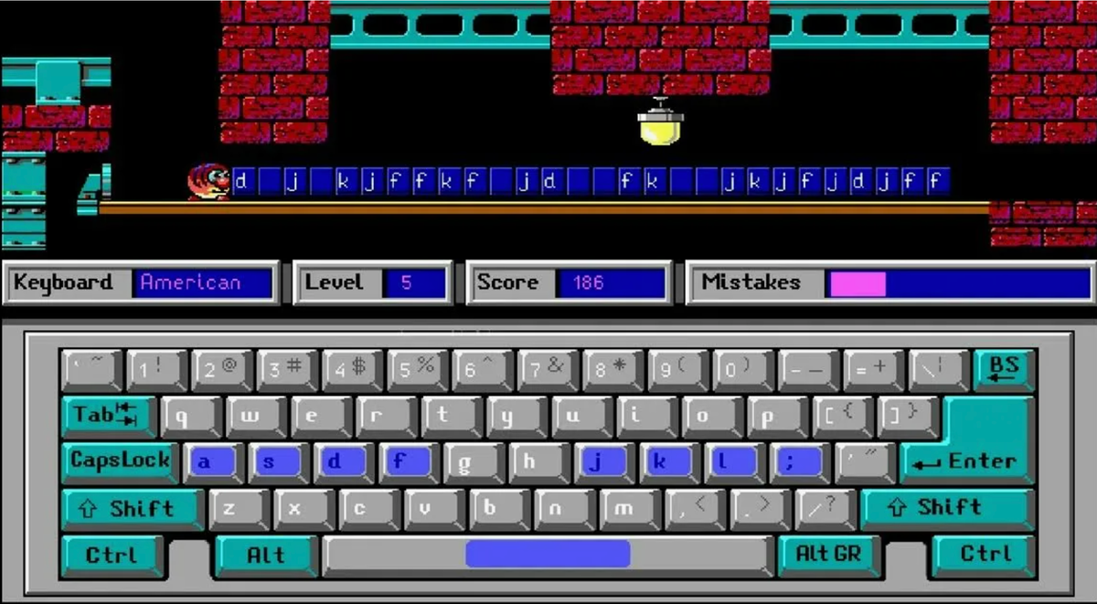 Гейплей оригинальной игры Baby Type 1993 года