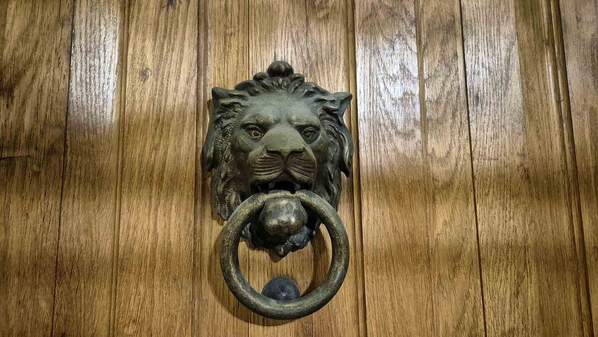 Так выглядит ручка на входной двери в отель Park River