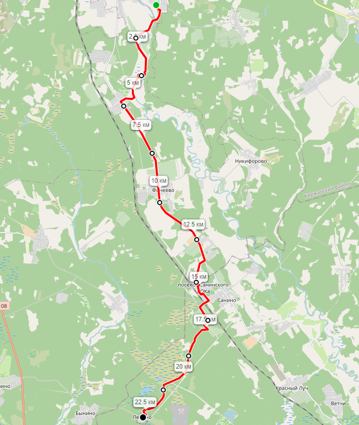 Трек до Ляпино