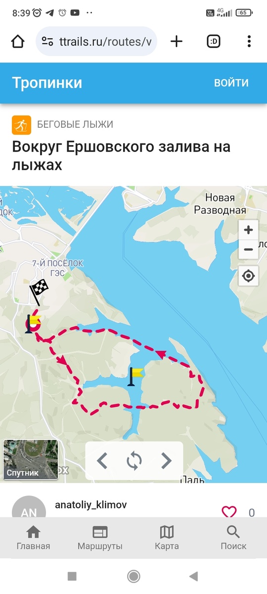 Вот такой маршрут лыжни предложил мне интернет. Примерно такой я и помню с детства. 