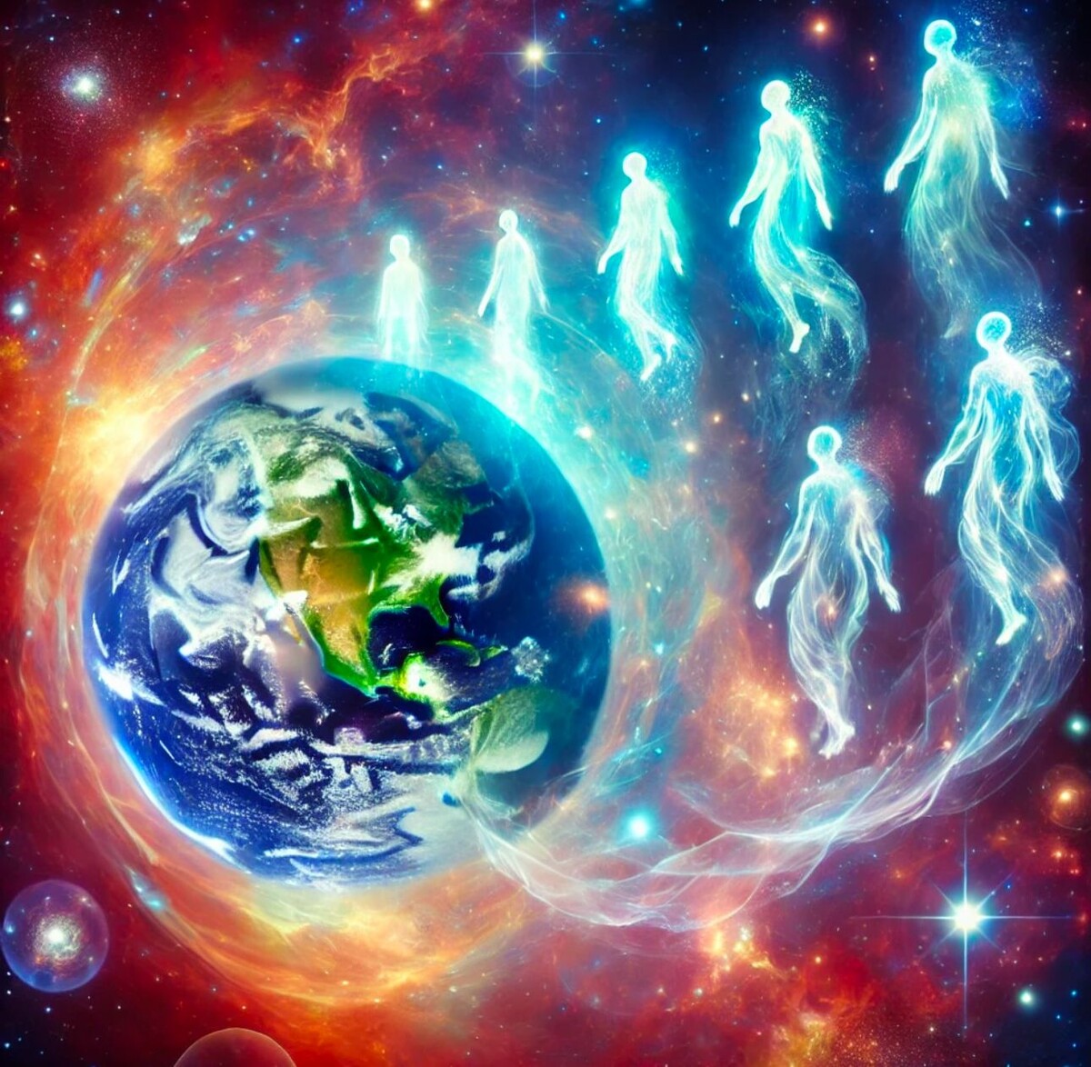 Я хочу поделиться своими мыслями и размышлениями, думаю, это может быть полезно многим. 🌍✨

Наша Земля — это тоже уровень в мироздании, и находится он в самом низу. Не для кого не секрет, что люди — самые несовершенные существа, живущие в пространстве или в мире душ. Всё это пространство, и наш шарик тоже висит в космосе. 🌌💫

Так вот, и духи, перенося души с уровня на уровень, "переодевают" их согласно потоку и соответствующим вибрациям. Души прекрасно себя чувствуют именно на том уровне, к которому они сейчас должны что-то дать и взять, и понести этот опыт либо выше, либо ниже, продолжая своё развитие. 🔄

Приход на любой уровень — это всегда или подъем, или спуск. В мире душ это бесконечное движение. Но задумайтесь: почему мы просим не уходить, рыдаем, а когда душа поднимается выше, радуемся и боимся её задержки внизу? Даже самый низ их мира — это уже выше нас, и значит, там явно не хуже, чем на Земле. 🌱🌟

Каждая душа не может долго оставаться не на своём уровне. Её дух несет её с той скоростью и туда, где ей будет лучше. Поэтому не бойтесь задержек или переходов с уровня на уровень. Всё работает идеально и безошибочно в пространстве. 🚀

Подумайте об этом. Нарисуйте в своём воображении здание, где мы, сидящие на первом этаже, ничего не видим вокруг, а чем выше этаж, тем больше панорама и красивее вид. Так кто из жителей Вселенной ограничен — мы, люди, или они, духи? Кто и кого куда тянет и зачем сожалеть о месте временного пребывания? 🤔💭

Возможно, я выразилась немного резко, но хочу от души помочь тем, кто не может понять суть нашего прихода на Землю и перехода с неё. ✨

Желаю всем ясности ума и хороших мыслей! Улыбок и гармонии. 😊💫