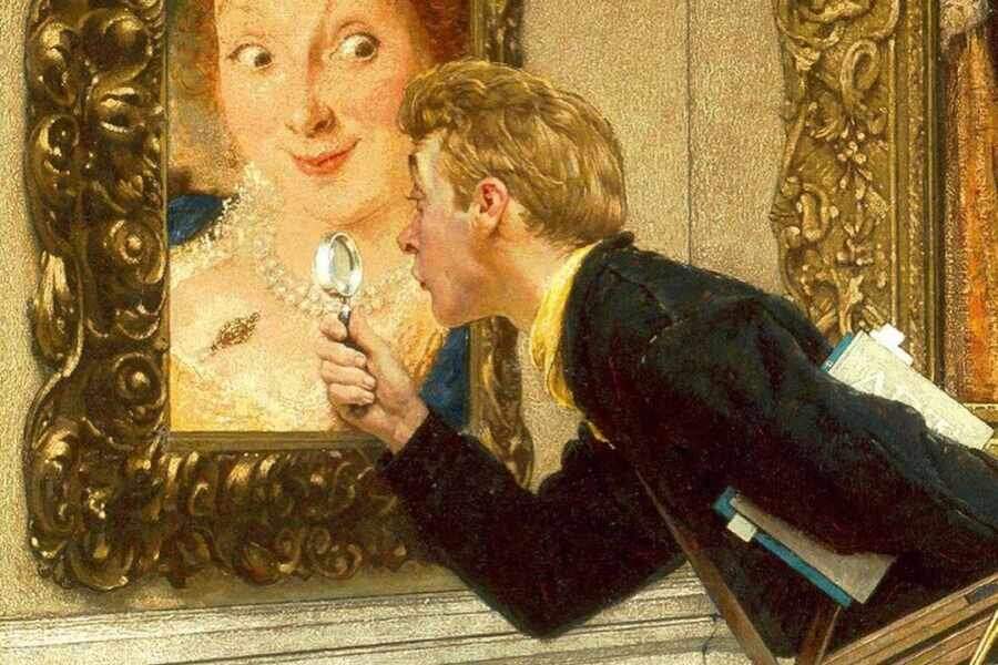 Норман Роквелл "Арт-критик", фрагмент