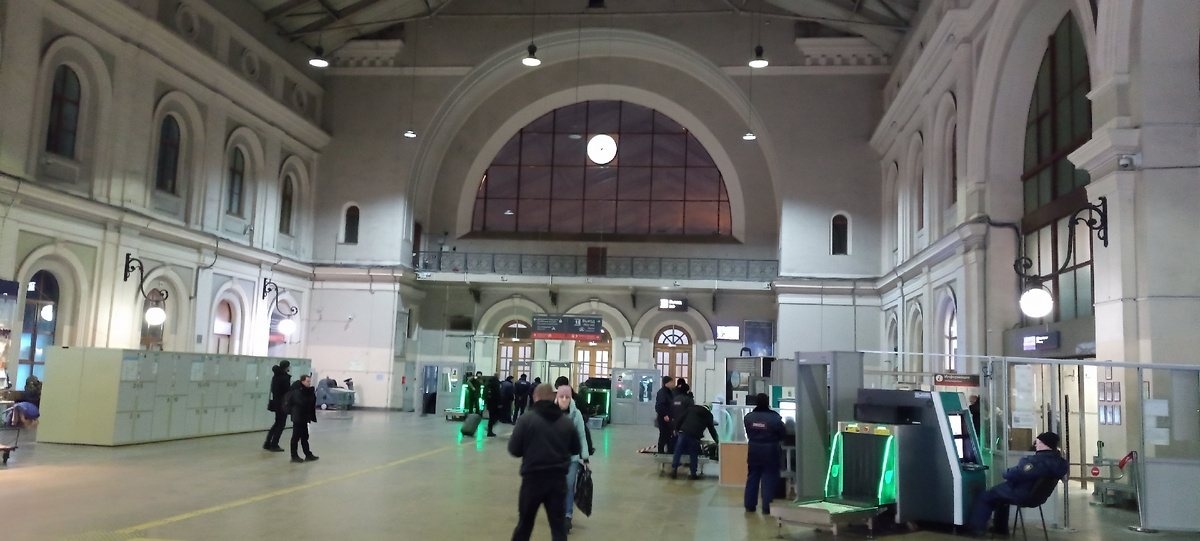 На Балтийском вокзале.