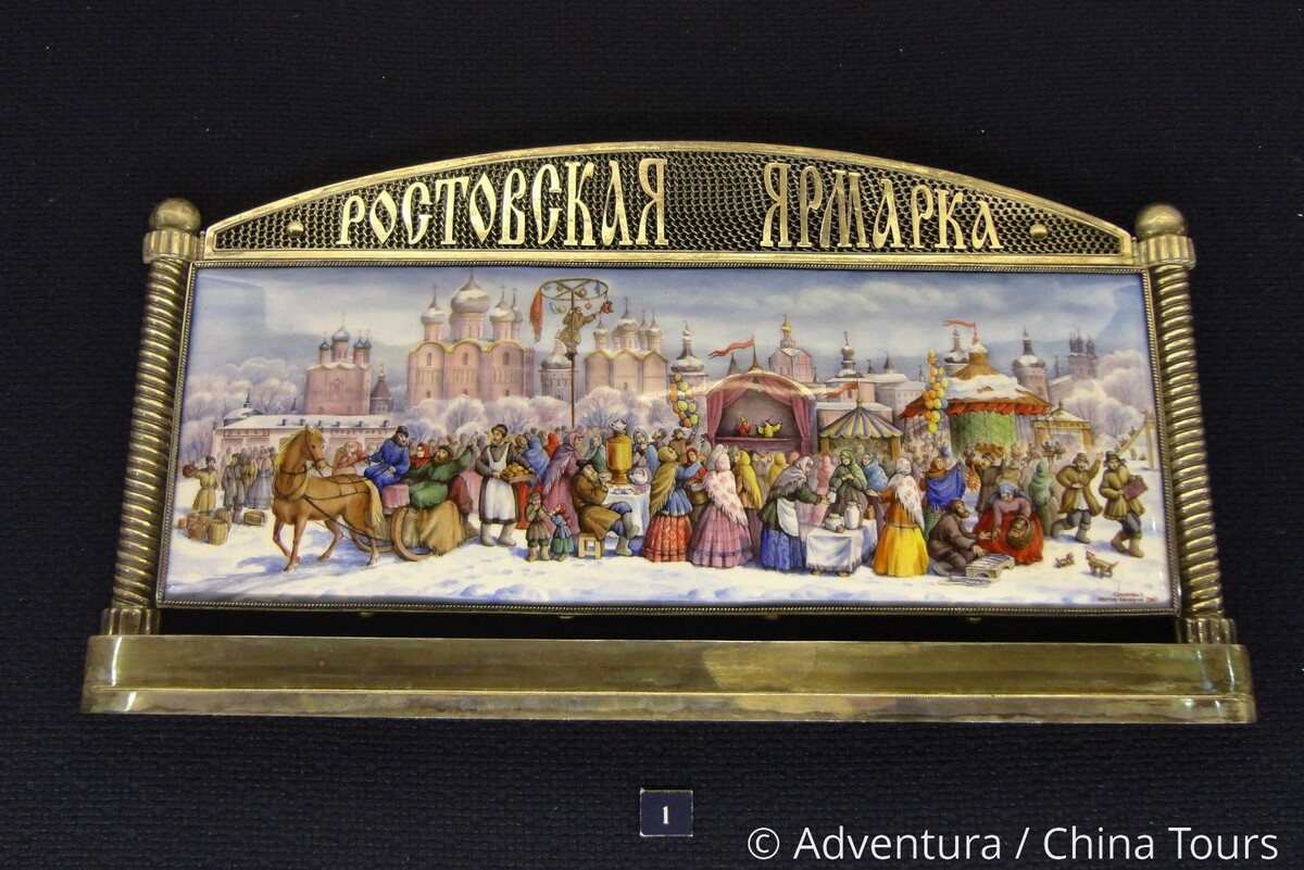 Ростовский рынок, миниатюра в стиле ростовской финифти.