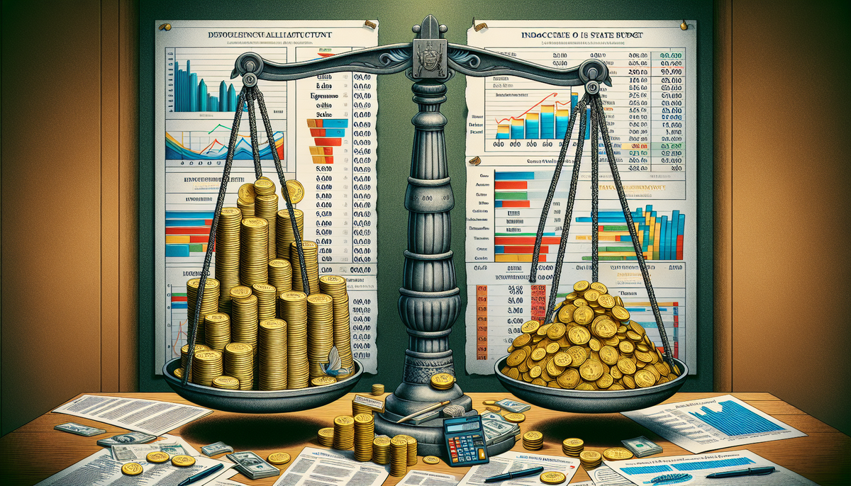 Бюджет состоит из 2 частей: доходы и расходы. Идеально, если две половинки равны