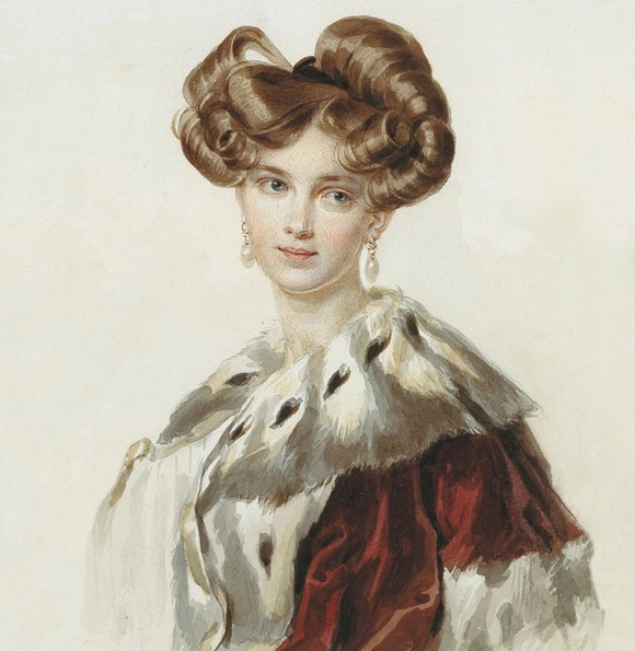 Портрет Идалии Полетики кисти Петра Соколова, написанный в 1820-х. Он был найден в Париже в 1966 году