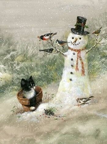 Новогодняя открытка. Источник: https://au.pinterest.com/pin/68733315027/
