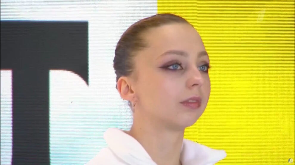 Александра Бойкова. Фото: стоп-кадр прямого эфира «Первого канала»