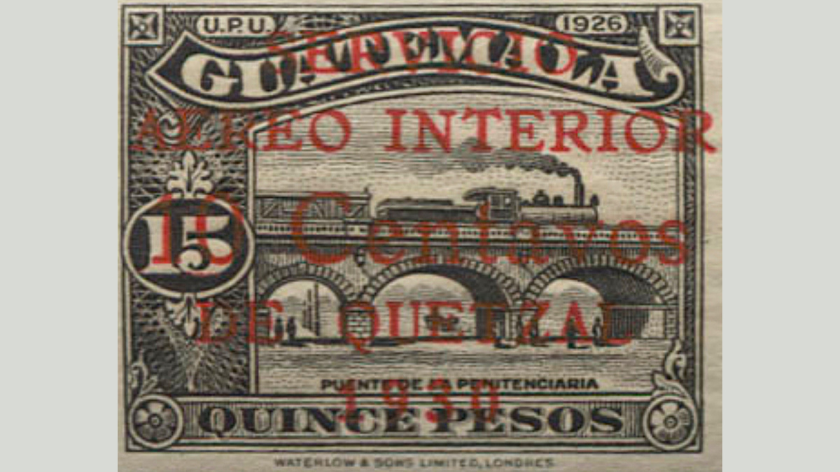 1. Гватемала, 1930 год, № 253. Железнодорожный мост. Такой марки нет!