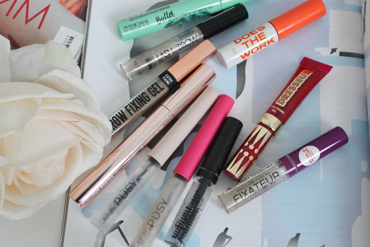 10 гелей для бровей, которые я буду сравнивать между собой.