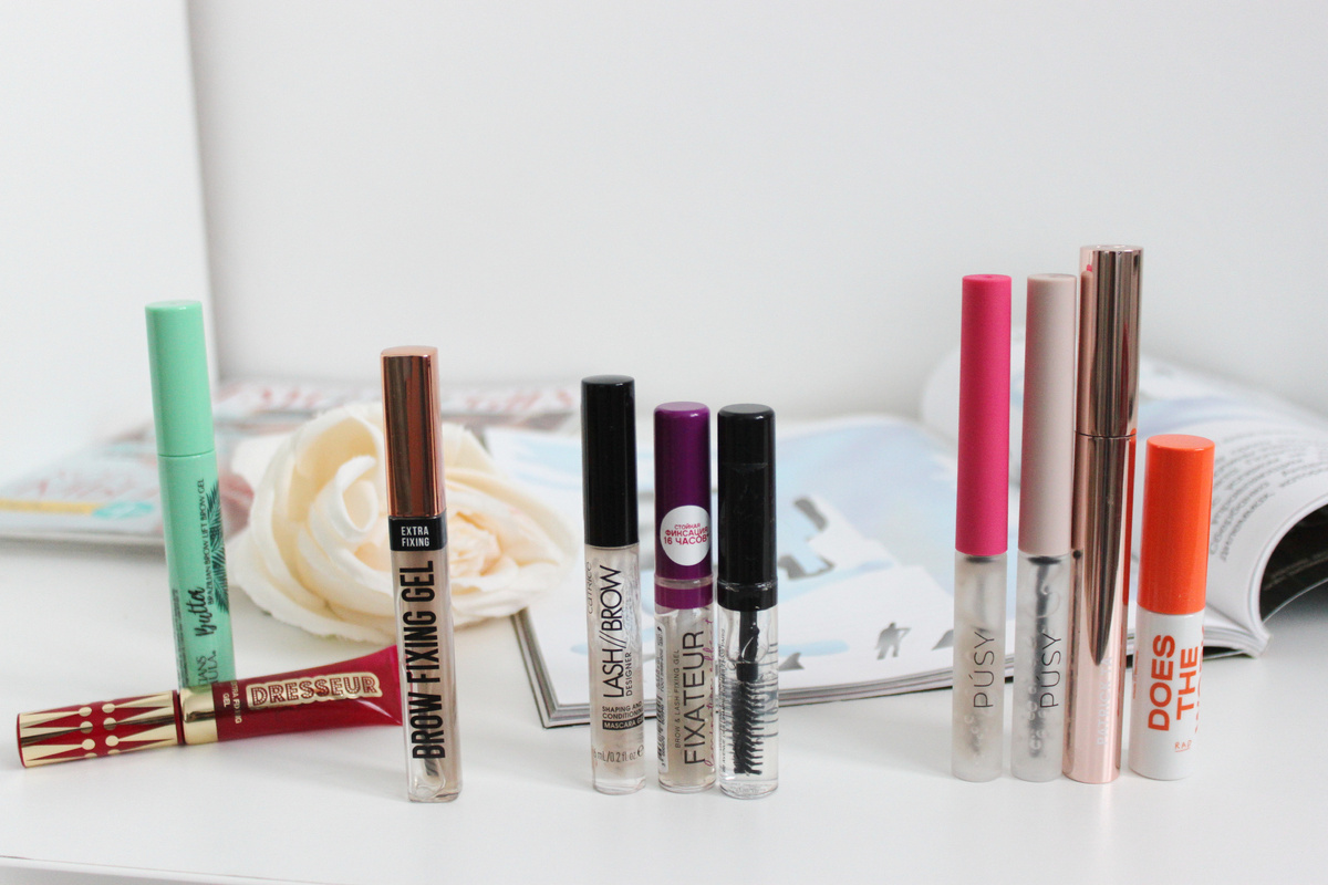 Группировка гелей для бровей по объему.