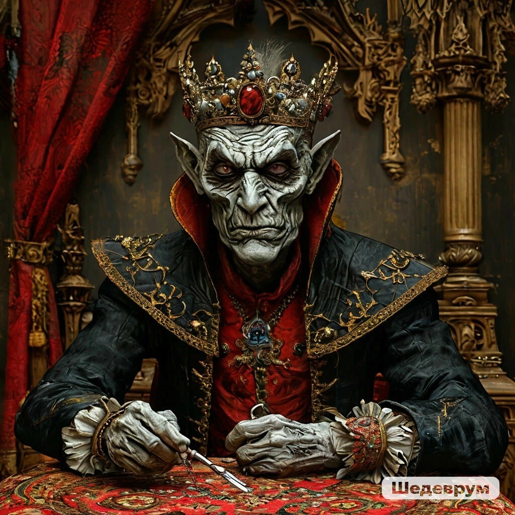 Создано с помощью Шедеврум. КОЩЕЙ СЛОМАЛ СВОЮ ИГЛУ.