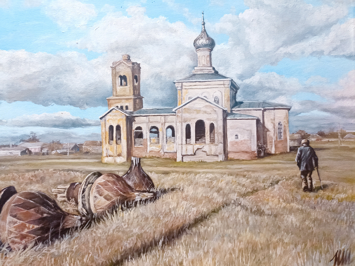 "А во снах он видит былое... ", Н. Швецова, масло/холст, 40*50см