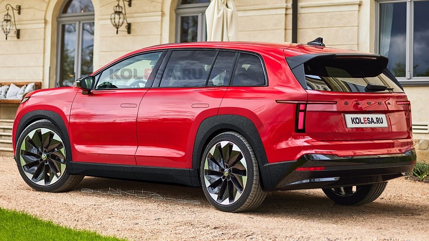    Рендер нового семиместного кроссовера Skoda