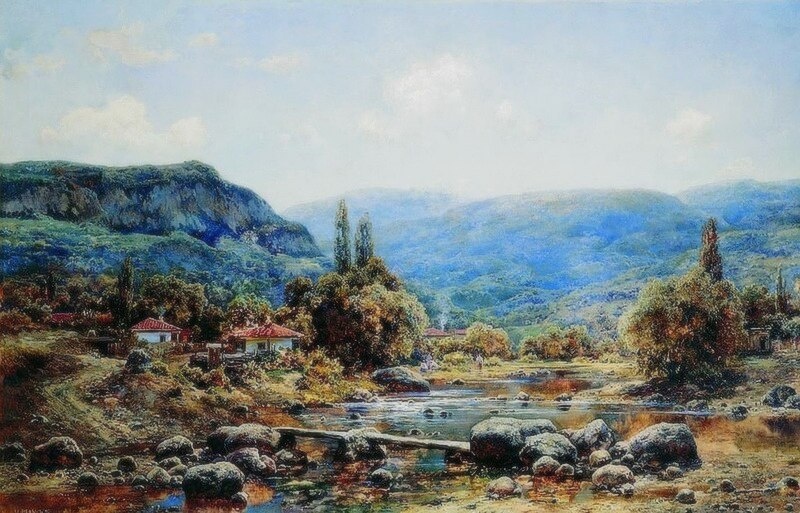 Иван Вельц ,,Деревня Коккоз в Крыму", 1890 г.