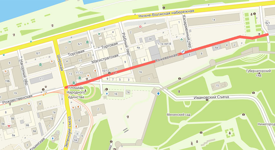 Вот она, на карте. Вверху виден краешек великой русской реки Волги