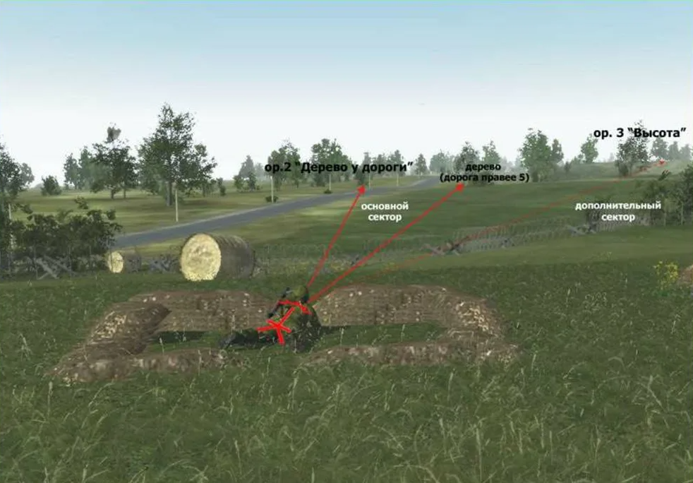 Стрелок с ПТ средствами прикрывает танкоопсаное направление