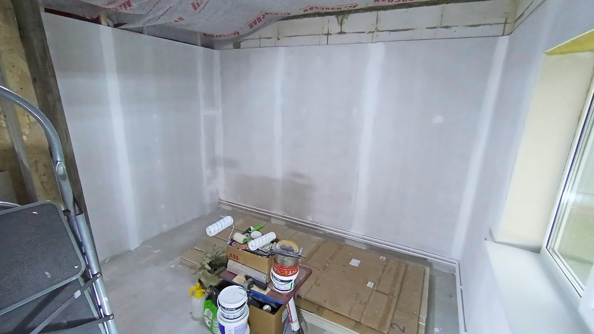 Стены из гипсокартона.