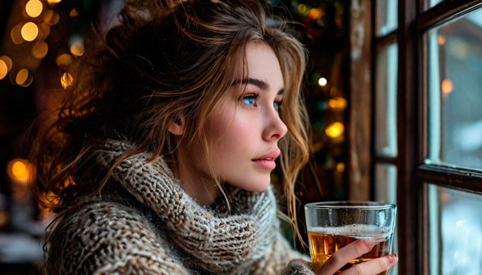 По обычаю, на Ивана Бражника позволяется выпить и девушкам. Фото: shedevrum.ai