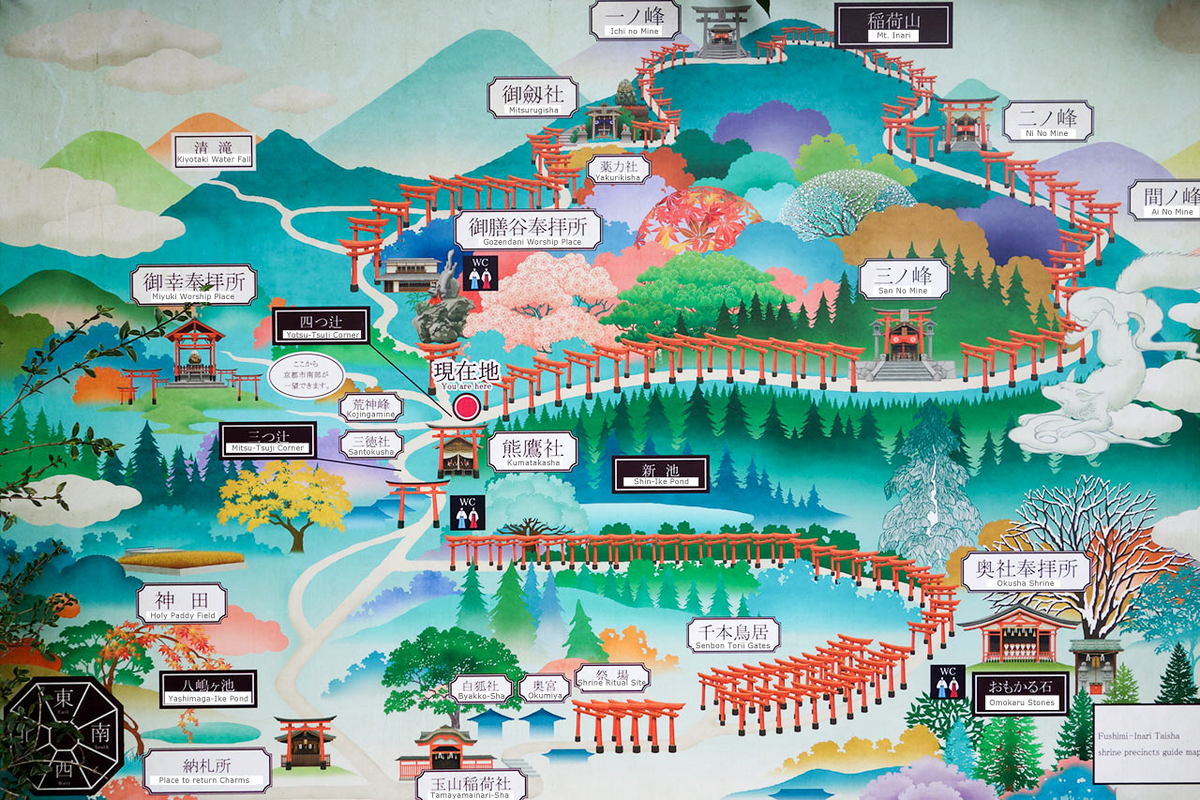 Карта Фусими Инари