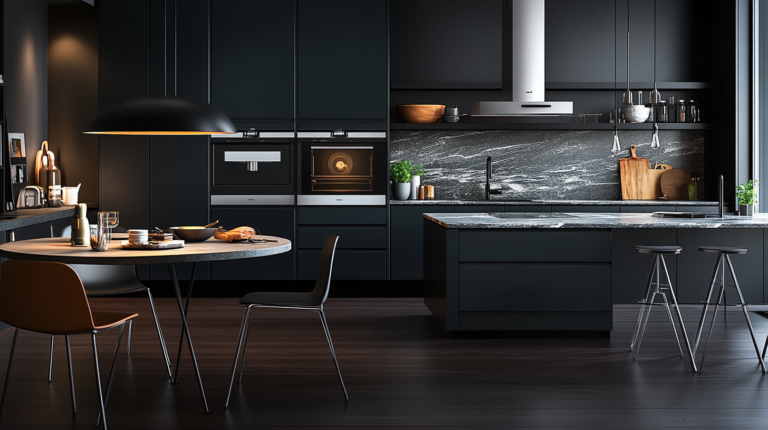    Темная кухня: элегантность и функциональность svkuhni77