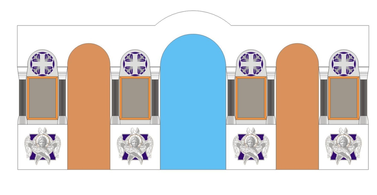 Первый набросок оформления иконостаса