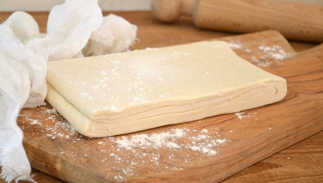 Бездрожжевое слоеное тесто