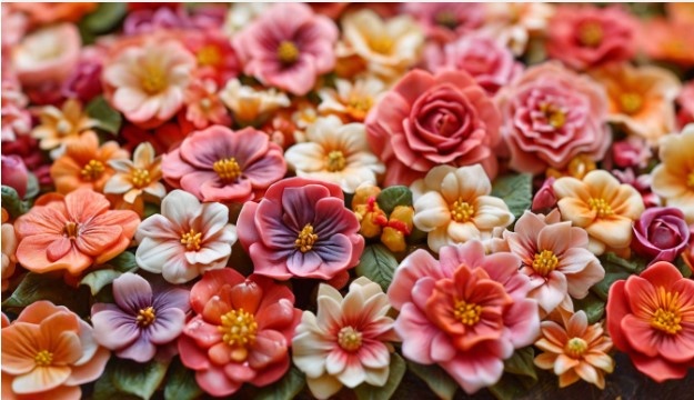 Марципановые цветы