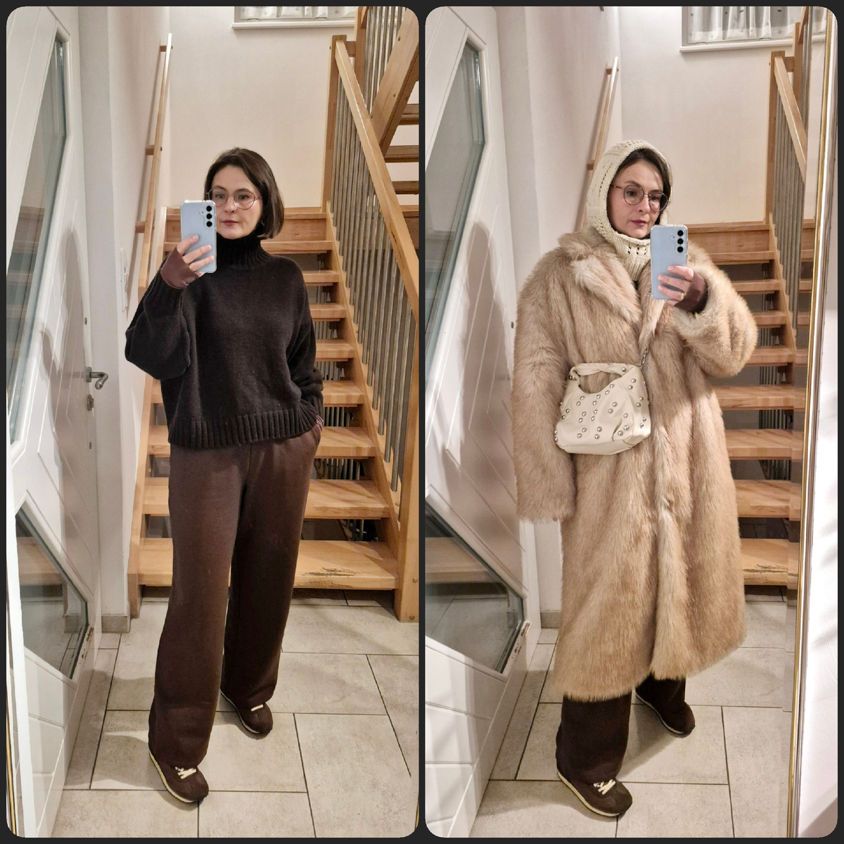 На мне, в помещении и на улице 