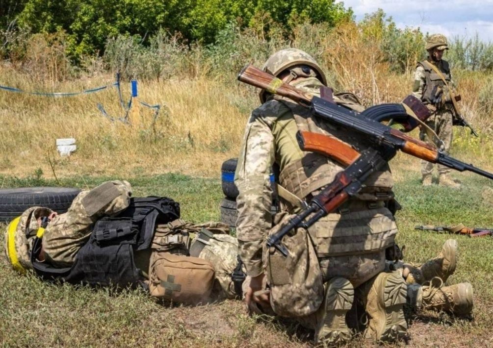   Обучение боевиков ВСУ.