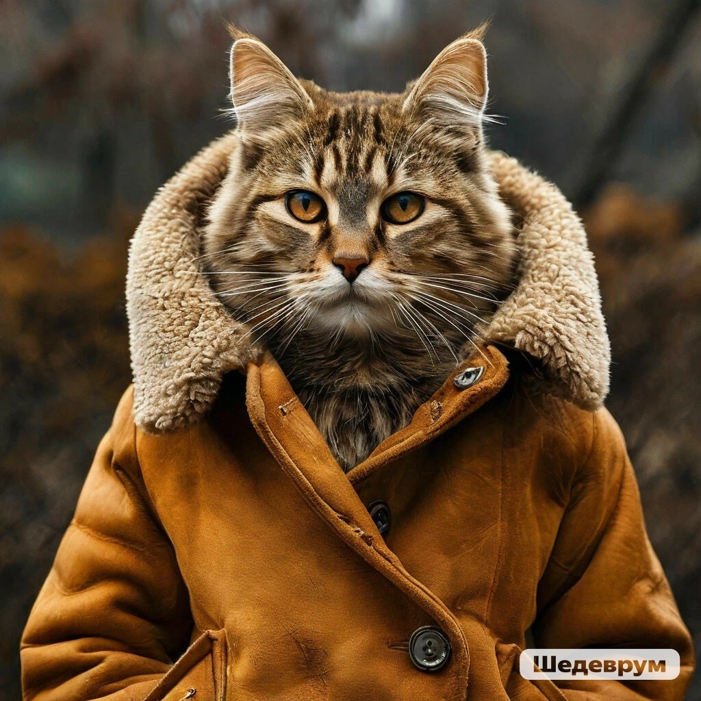 Котик в тепле. 