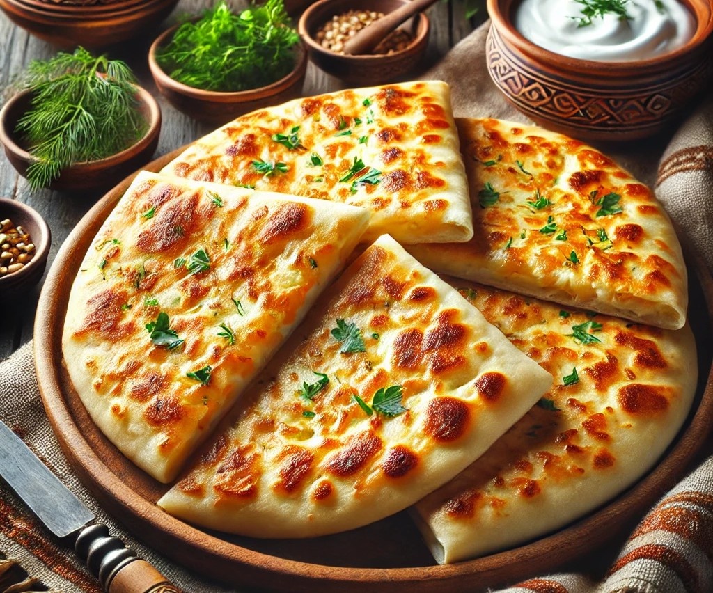 Хычины с сыром и картофелем 
