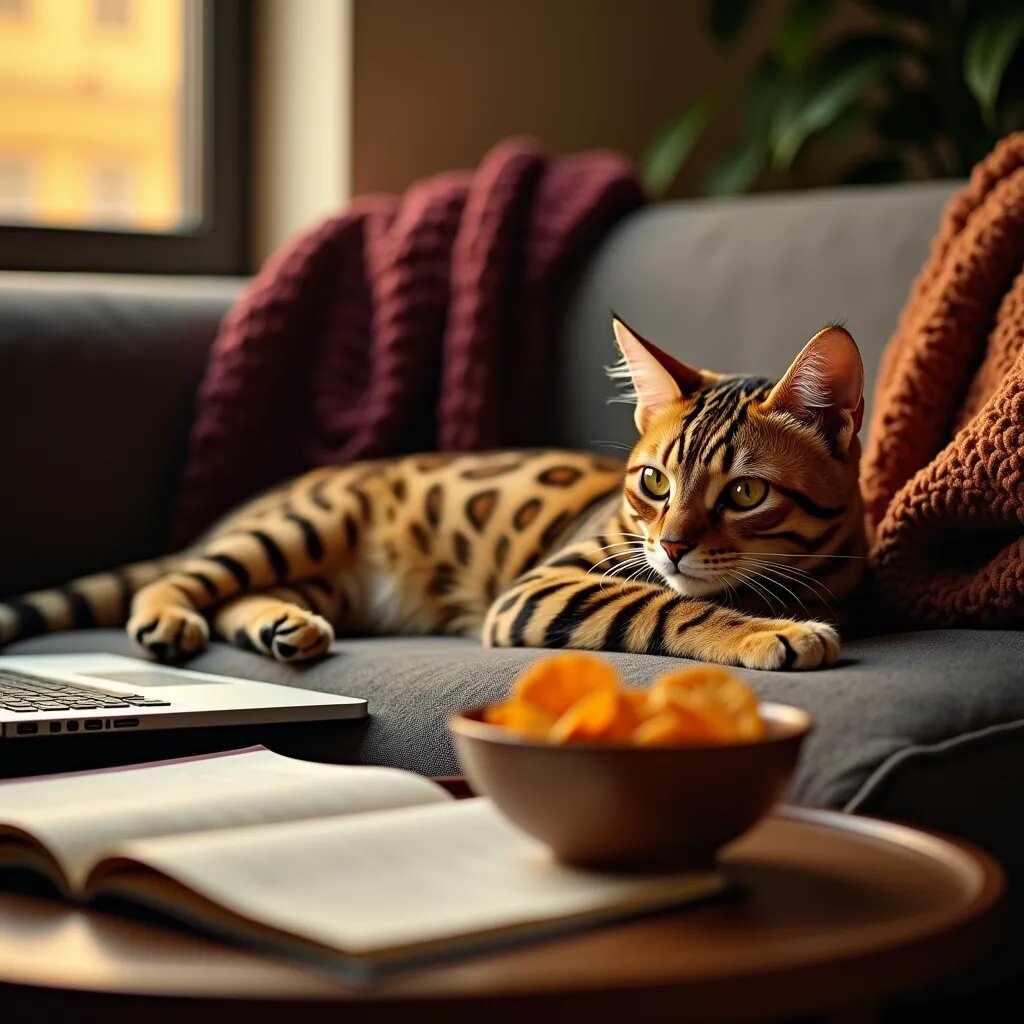 Кот зефир отдыхает