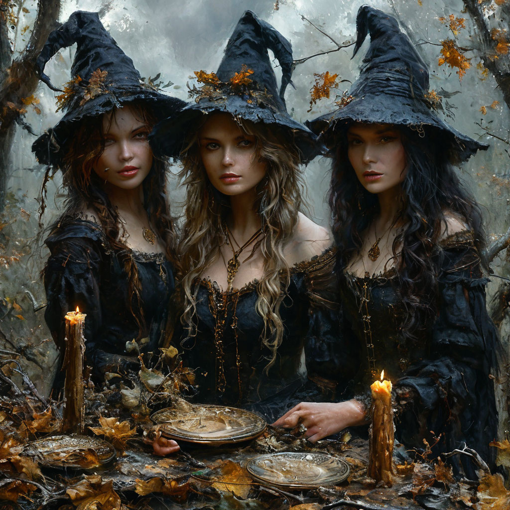 Шабаш ведьм. Иллюстрация сгенерирована нейросетью