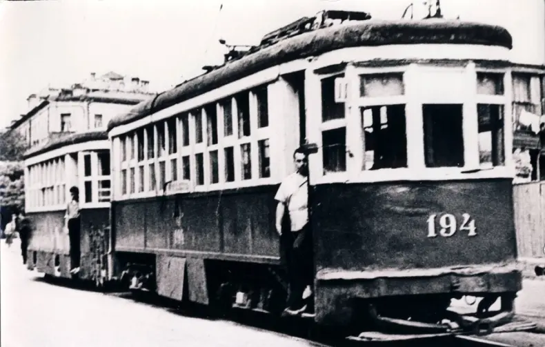 Трамвай на маршруте №11.   Баку, 50-е  60-е годы