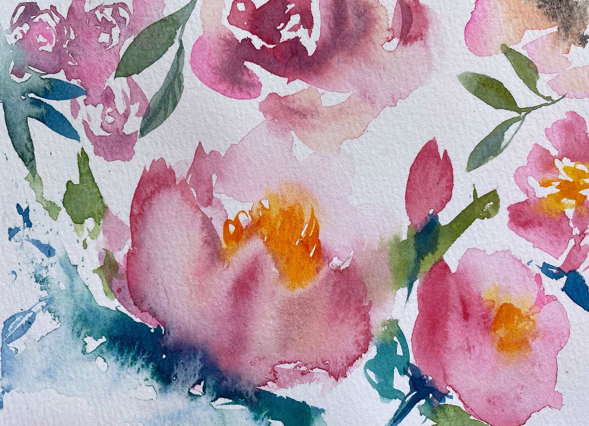 Акварельные цветы