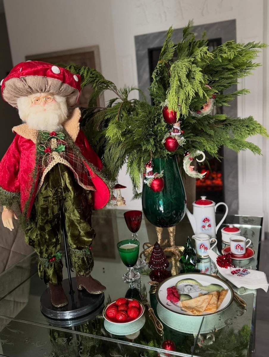 Новогоднее украшение зеркала